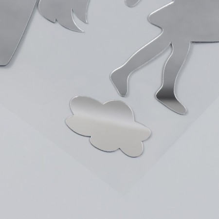Interior mirror sticker "Angels in the clouds" 38x31 cm-2