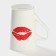 Porcelain share mug "Kiss", 380 ml, white color