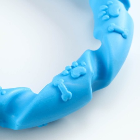 Chewing toy for dogs "twisted ring", 11.5 cm, blue-2