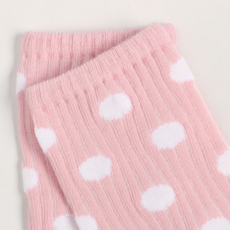 Women's socks "peas", light pink color, size 23-25-2