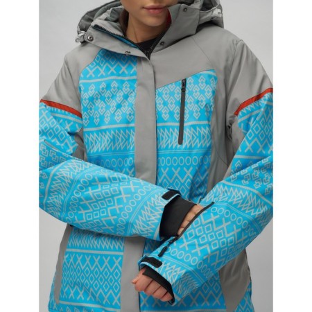 Ski suit female, size 56, blue color-3