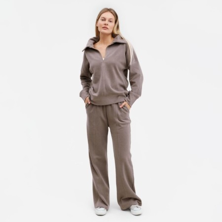 Women's suit (sweater/pants), beige color, size 44-1