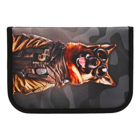 Penal 3 sections, tab inside, 140 x 210 x 40 mm, fabric, calligrata top block "camouflage"-1