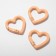Carabiner "Heart" 2.5 × 2.5 × 0.4cm (set of 3 pcs.), Orange color