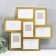 Photo frame plastic in 7 photos "Kruzo", col. gold