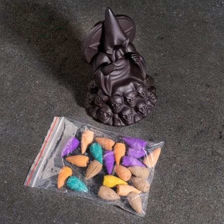 Set of incense on the stand "Skull" 15x10cm-4