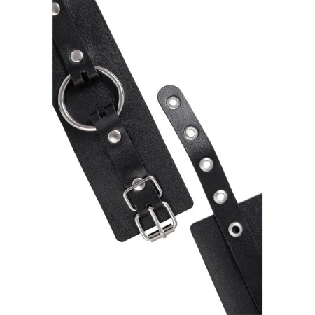 OCHES Pecado BDSM, from thick leather with eyelets, genuine leather, black-5
