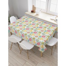 Tables on the table “Flowers on Easter eggs”, rectangular, sata, size 145x180 cm