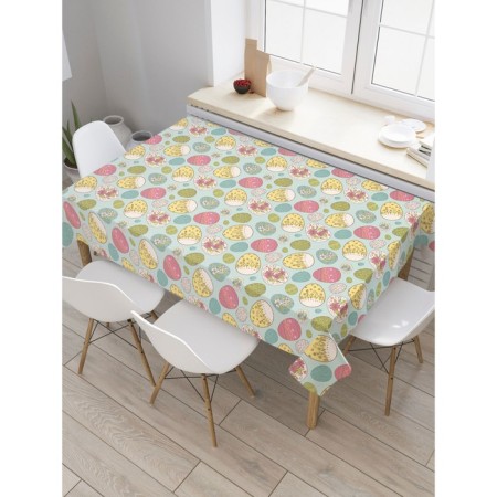 Tables on the table “Flowers on Easter eggs”, rectangular, sata, size 145x180 cm