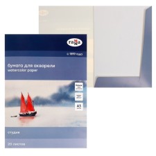 Watercolor paper in the A3, 295 x 415 mm folder, 20 sheets, gamma 