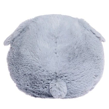 Soft toy "hare", round, gray color, 34 cm-2