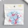 Decor for creativity plastic "Mishutka with pink bow" 2x2.5 cm