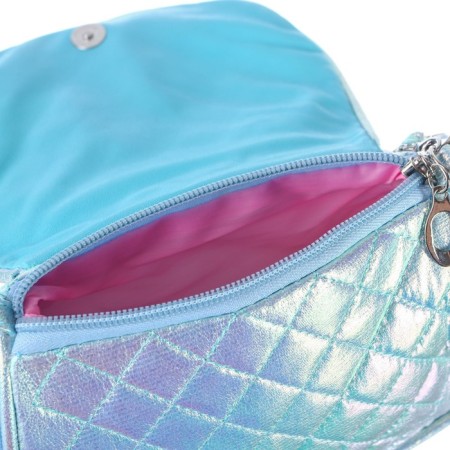 Children's bag on the valve, 6x12x16 cm, adjustable belt, blue mix-7
