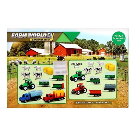 Game set "Farm", 2 tractors and animals-12