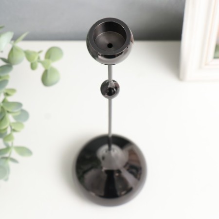 Summary metal per 1 candle "drop of water - top" black chrome 8.5x8.5x31 cm-1