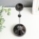 Summary metal per 1 candle "drop of water - top" black chrome 8.5x8.5x31 cm