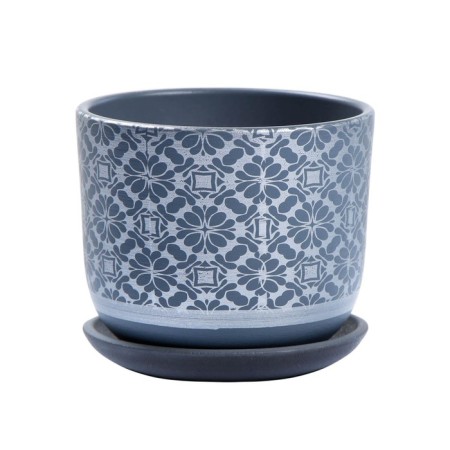 Flower pot "Hypyur" gray, 0.75 liters-3