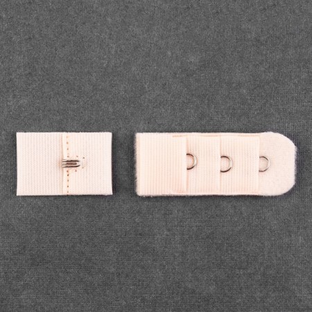 Flasp for a bra, 3 rows 1 hook, 2 × 2.8 cm, 2 × 5 cm, 10 pcs, beige color-1