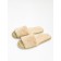 Women's slippers open nose, size 39-41, beige color