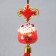 Suspension Ceramics "Mani-Neko with a knot of happiness" red 5x5x36 cm