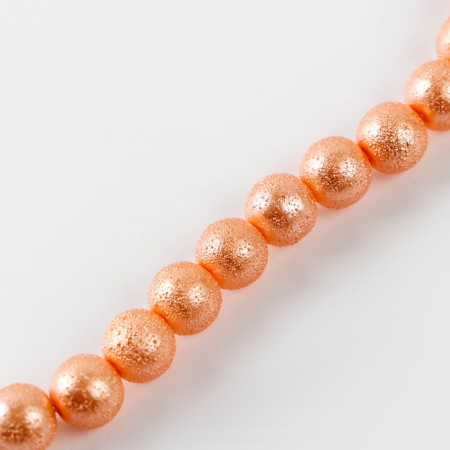 Glass beads, set 78 pcs., Size 1 pc. - 10 mm, orange color-4