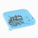 Rug for licking on suctions 18.5 x 18.5 cm, silicone, blue