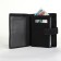 Male purse on the button, department for auto documents, black color