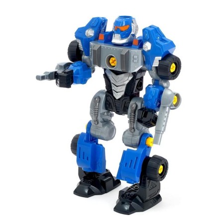 Design machine "Mega Robot", 3 in 1, with a light screwdriver, works from batteries-10