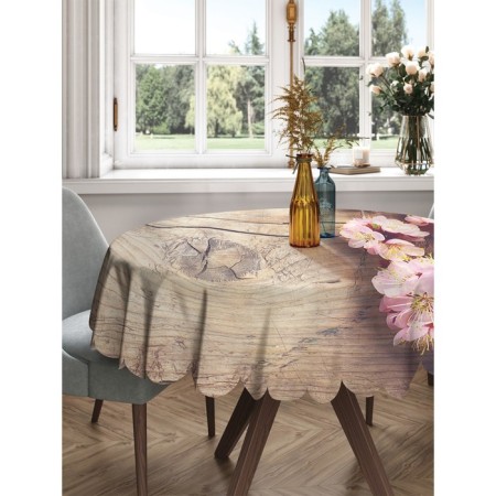 The tablecloth "Cherry flowers", round, Saten, d = 150 cm
