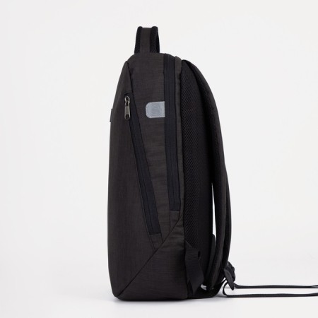 A backpack on a zipper, "saxi", 2 outer pockets, black color-3