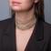 Choker "ice" is exquisite, the color is white in gold, 30 cm