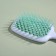 The comb massage, wide, ventilated, 8.5 × 20.5 cm, PVC box, white/turquoise color