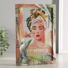 Safe-book wood, leatherette, mirror 