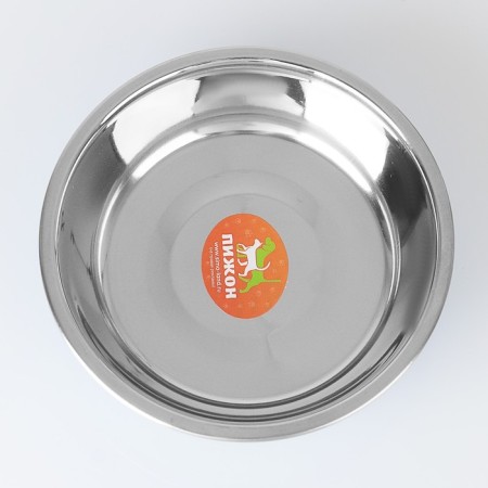 The bowl is round with a non -slip base and print, 450 ml, blue-2