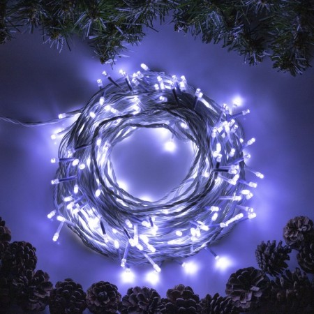 Garland “thread” 20 m, IP20, white thread, 200 LED, white glow, 8 modes, 220 V