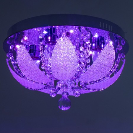 Svetogor chandelier "Zvezda" 4x60W E27 LED lighting chrome 40x40cm-7
