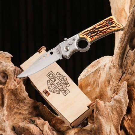 Folding "gun" 15cm, blade 66mm/1.4mm, in a gift box