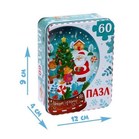 Figure puzzle in a metal box "Forest Friends", 60 parts-3
