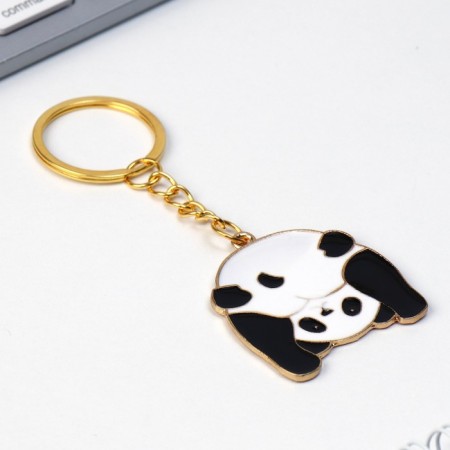 A keychain for children, metal "Panda", 4 x 4.3 cm-2