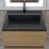 Tumbling under the Uperwood Barsa sink, 50 cm, suspended, black/oak sonoma