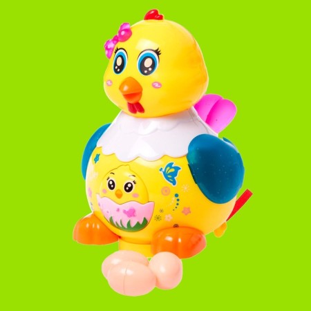 The developing toy "Kurochka", light and sound effects, carries the egg, mix-7