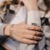 Ring "Heart" cartoon, white color in silver, dimensionless