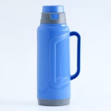 Thermos 2 l, with a glass flask, retains heat 24 hours, blue