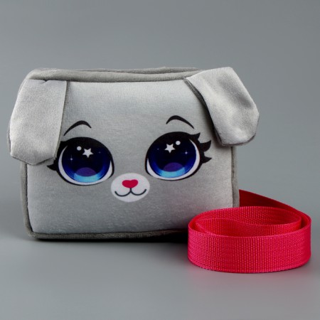 Children's "Bunny" bag with ears, gray color-1