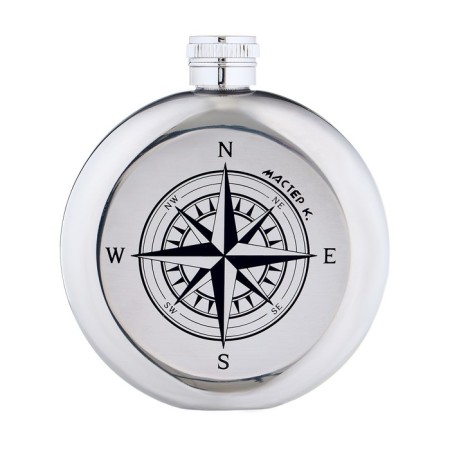COMPAS alcohol flask, stainless steel, gift, army, 150 ml-2
