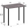 Light 1 kitchen table, 600 × 900 × 730 mm, color is dark stone