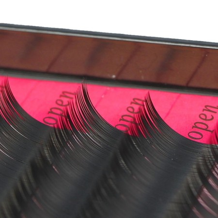 A set of eyelashes for building 8, 10, 12 mm, thickness 0.10, bend D, 12 rows-4