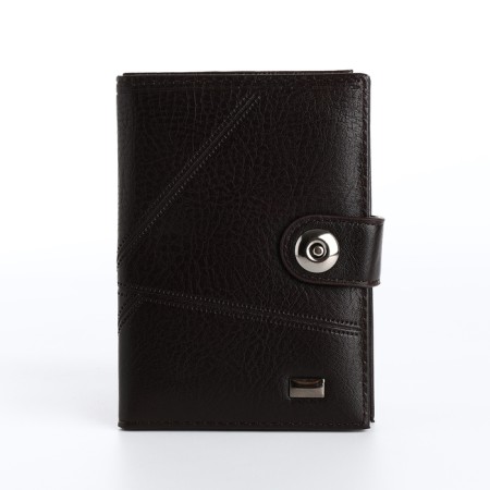 Cover for car documents and passports for magnet, brown color