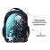 School backpack, 37 x 27 x 16 cm, ergonomic back, calligrata b "Anime football"