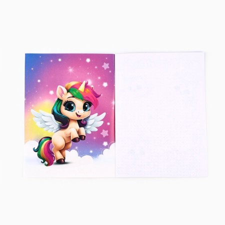 Notepad Coloring Painting 12 sheets, 130x180 "Unicorn"-1